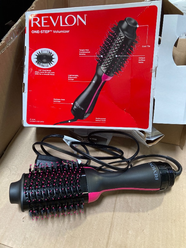 Photo 1 of REVLON One-Step Volumizer Hair Dryer and Styler – Easy Salon-Style Blowouts – Less Frizz, More Shine, and Reduced Heat Damage, for All Hair Types and Lengths (Black)