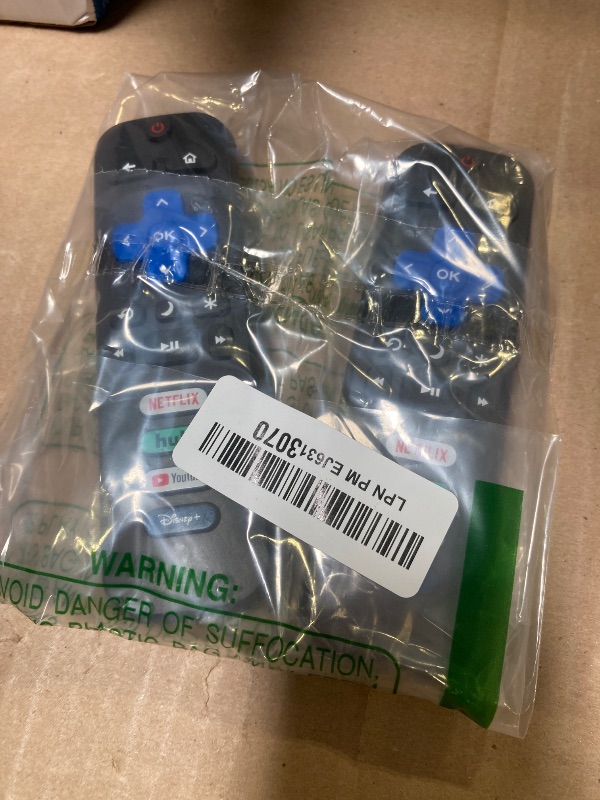 Photo 1 of (Pack of 2) Replacement-Remote-Control for Roku-TV,Compatible for TCL Roku/Hisense Roku/Onn Roku/Philips Roku Smart TVs(Not for Roku Stick and Box)