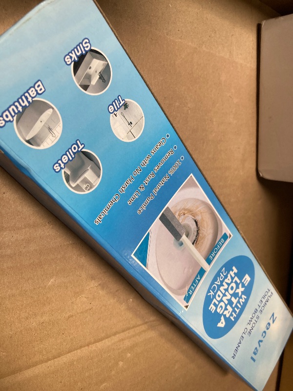 Photo 1 of 2-Pack Pumice Stone Toilet Bowl Clean Brush, with Extra Long Handle, Remove Hard Water Rings, Calcium Buildup and Rust Suitable for Cleaning Toilet, Tile, Kitchen Sink, Grill