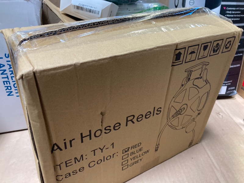 Photo 1 of 8mm Automatic Retractable Hose Reel for Car Wash, Garden Irrigation, Wall Mount Pipe Holder, 10m Length, Hose Reel