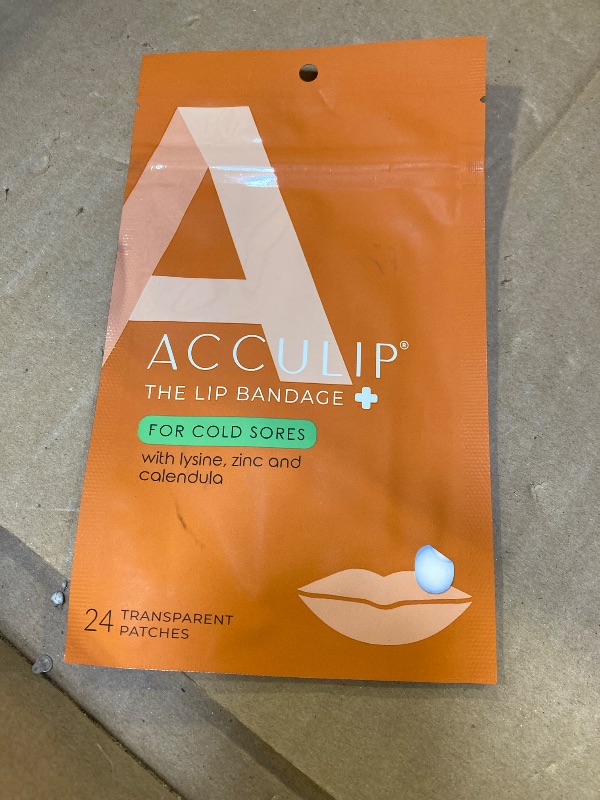 Photo 1 of Acculip Cold Sore Patch Lysine Cold Sore Treatment for Lips, Lysine Lip Balm Alternative for Cold Sore Relief, Medicated Fever Blister Cold Sore Patch, L-lysine Cold Sore Treatment, FSA Eligible
