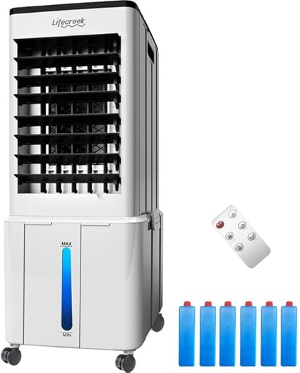 Photo 1 of Portable Air Conditioner, 3-IN-1 Evaporative Air Cooler w/3.2Gal Tank, 4 Modes & 3 Speeds, 12H Timer, 6 Ice Packs, Remote Control, Windowless Swamp Cooler for Bedroom,Home,No Hose Needed
