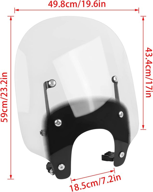 Photo 1 of Motorcycle Windscreen Windshield Compatible with Harley Nightster 975 RH975 RH 975 2022-2024 Nighster 975 Special RH975S 2023-2024 PC Windscreen Double Bubble (Long-Black)
