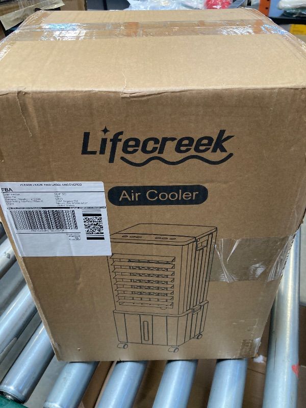 Photo 1 of Portable Air Conditioner, 3-IN-1 Evaporative Air Cooler w/3.2Gal Tank, 4 Modes & 3 Speeds, 12H Timer, 6 Ice Packs, Remote Control, Windowless Swamp Cooler for Bedroom,Home,No Hose Needed
