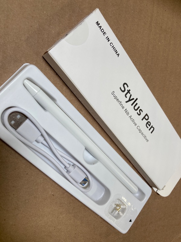 Photo 1 of Stylus Pen for iPad 6th-11th Generation-2X Fast Charge Active Pencil Compatible with 2018-2025 Apple iPad Pro 11"/12.9"/M4, iPad Air 3/4/5/M2/M3,iPad mini 5/6 Gen-White