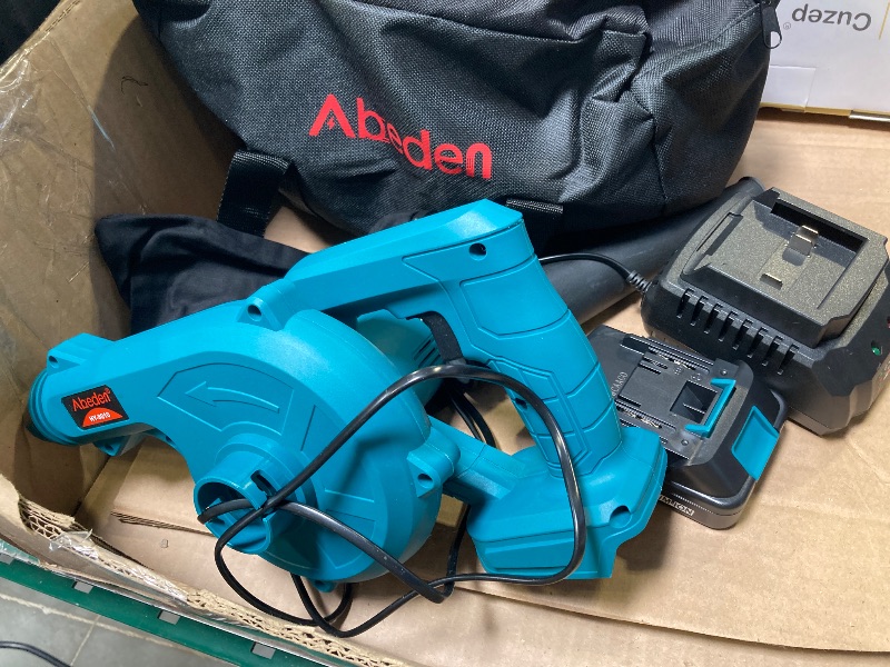 Photo 1 of Cordless Leaf Blower & Vacuum, 2-in-1 18V Electric Blower with 2.0Ah Battery & Fast Charger, Portable Handheld for Leaves/Dust/Small Trash, Car/Computer/Corners Cleaning, Lawn & Workshop Use