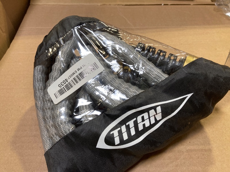 Photo 1 of TITAN Garden Hose 10FT | NON-EXPANDING Durable, Flexible, Ultra Lightweight, Extra Strength Fabric Hybrid Water Hose, Heavy Duty Brass Connectors, With Jet Nozzle For Home, Marine, RV