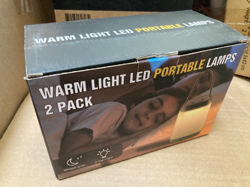 Photo 1 of HOKOILN 2 Pack LED Camping Light, Battery Powered LED Tent Lantern with 3 Modes, Portable Night Light for Camping, Hiking, Emergency, Backpacking, Indoor and Outdoor Use