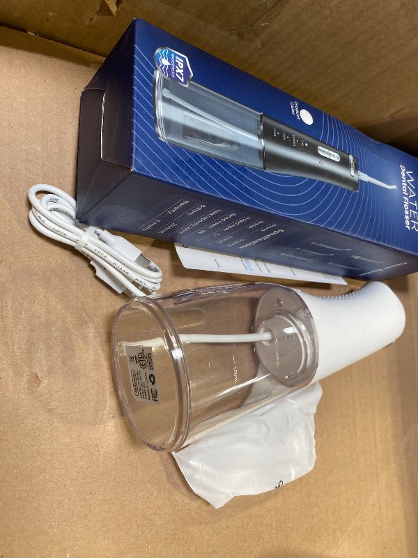 Photo 1 of Onlyone Water Dental Flosser, 300ML Portable Oral Irrigator for Teeth, 4 Modes and 5 Jet Tips,Rechargeable Irrigation Cleaner,Electric Flossing Machine Power Flossers & Irrigator Accessories White