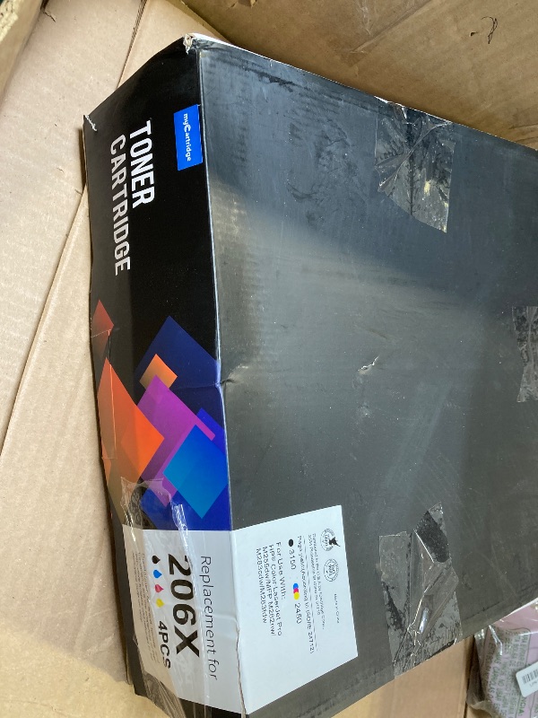 Photo 1 of 206X Toner Cartridges 4 Pack High Yield (with Chip) Compatible Replacement for HP 206X 206A for Color Laserjet Pro MFP M283fdw M283cdw M283fdn M282nw Pro M255dw M255nw M283 M255 Printer W2110X W2110A