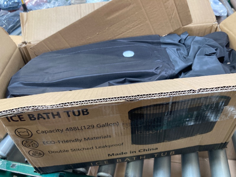 Photo 1 of Tomaje Upgrade 129 Gal XL Large Oval Ice Bath Tub for Athletes, Collapsible Cold Plunge Tub-Multiple Layered for Post-Exercise Recovery, Portable Bathtub for Home, Gyms, Indoor, Outdoor use