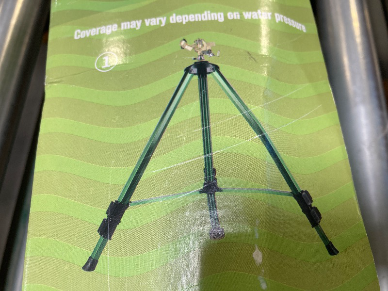 Photo 1 of Heavy Duty Brass Lawn Impact Sprinkler on Tripod Base 
