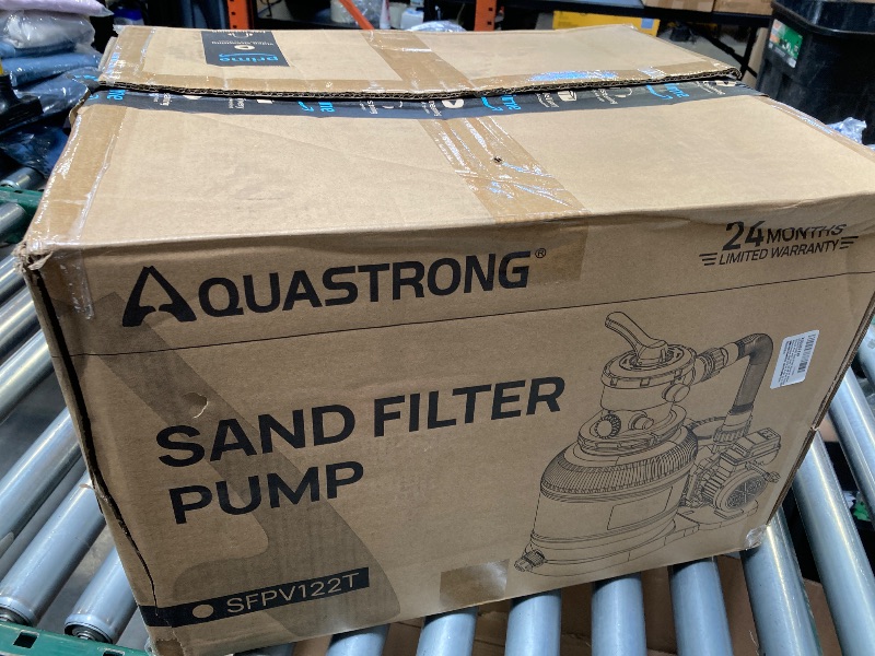 Photo 1 of AQUASTRONG Sand Filter Pump for Above Ground Pool with Timer, 3/4 HP Pool Pumps Above Ground 3800 GPH for Pools up to 14000 GAL, 12in Pool Filter with 6-Way Valve, Improved Circulation and Filtration
