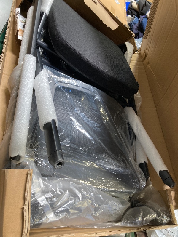 Photo 1 of SLKJChr 2 Pack Foldable Office Chairs with Wheels, Mesh Back, Arms and Portable - Folding Office Chairs for Conference Room Chair, Office Guest & Reception & Meeting Chair - (Black) 300 lbs.