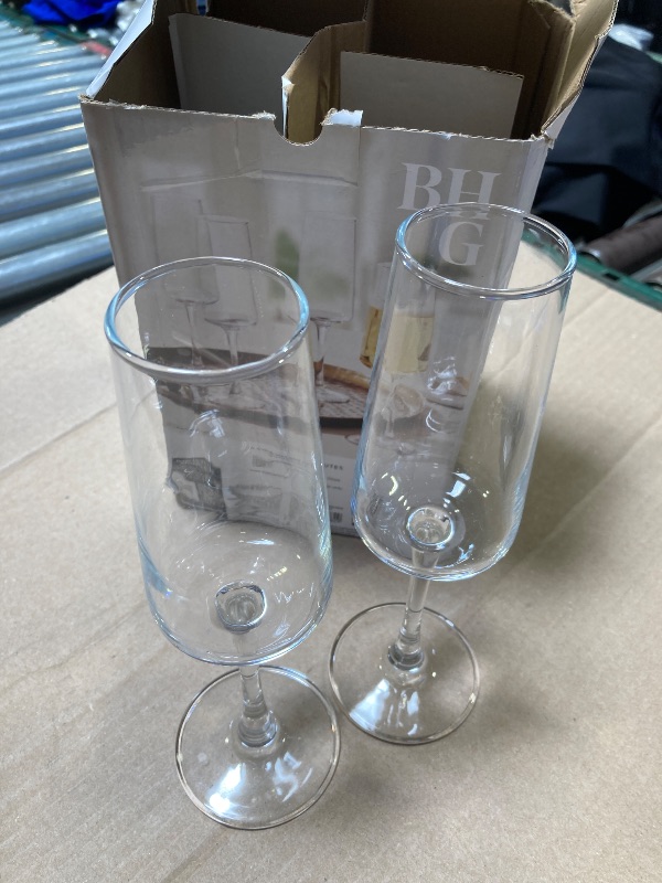 Photo 1 of 2pcs only----Better Homes & Gardens Clear Flared Champagne Flute 4 Pack
