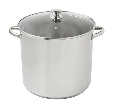 Photo 1 of Mainstays Stainless Steel 20-Quart Stock Pot with Glass Lid. 