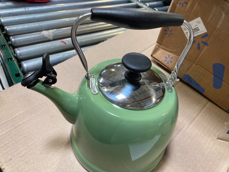 Photo 1 of Martha Stewart Kitchen Induction Stovetop Kettle with Lid, Stainless Steel, 9.05x9.05x8.27 inches
