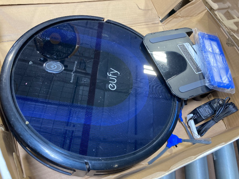 Photo 1 of Eufy BoostIQ RoboVac 15C MAX, Wi-Fi Connected, Super-Thin, 2000Pa Suction, Quiet, Self-Charging Robotic Vacuum Cleaner, Cleans Hard Floors to Medium-Pile Carpets, Black (Renewed)
