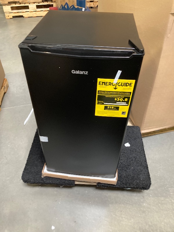 Photo 1 of Galanz 3.3 Cu ft One Door Mini Fridge, Black Estar