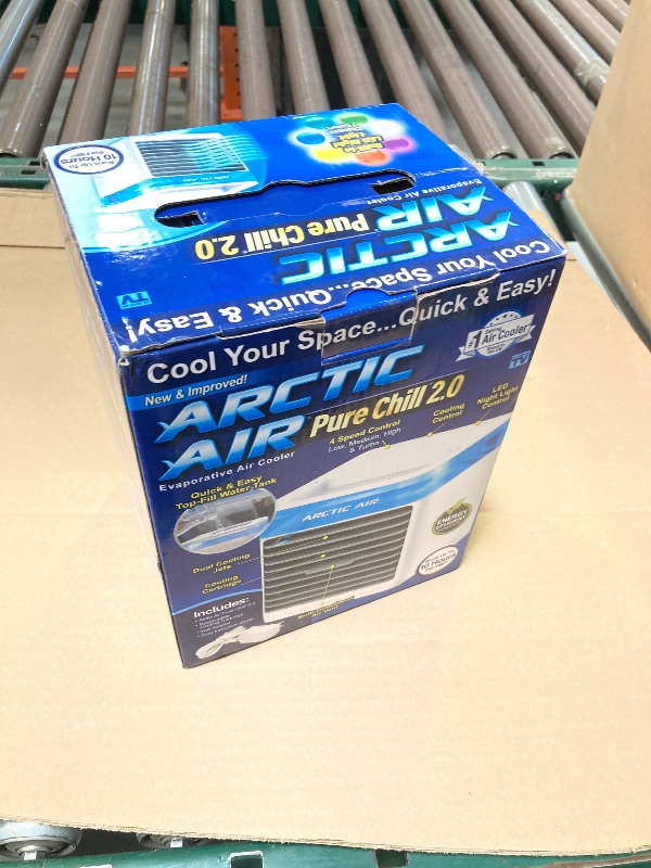 Photo 1 of Arctic Air Pure Chill 2.0 Evaporative Air Cooler by Ontel - Powerful, Quiet, Lightweight and Portable Space Cooler with Hydro-Chill Technology For Bedroom, Office, Living Room & More,Blue