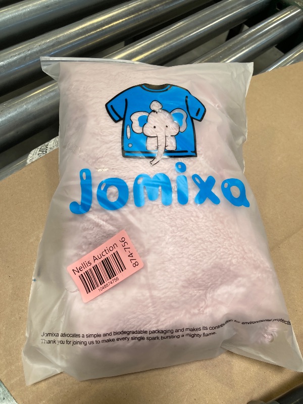 Photo 1 of Jomixa Baby Fleece Snowsuit, Infant Winter Coat, Hooded Long Sleeve Baby Rompers Jumpsuit with Footies (Pink, 6-9 Months)
