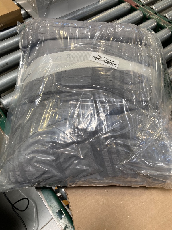 Photo 1 of Cozy Bliss Seersucker Cooling Comforter King Size, Q-Max 0.4 Reversible Lightweight Cooling Blanket, Breathable Silk Smooth Summer Bedding Quilt for Hot Sleepers Night Sweats Dark Grey