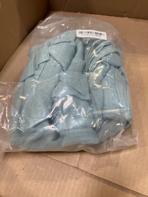 Photo 1 of MIULEE Sea Green Linen Curtains 84 Inch Length for Bedroom Living Room, Soft Thick Linen Textured Window Drapes Semi Sheer Light Filtering Back Tab Rod Pocket Burlap Look, 2 Panels, 37x84 Inches