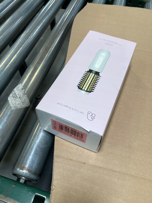 Photo 1 of Cordless Curling Iron Brush, 1.5 Inch Mini Travel Hair Curler with 200 Million Negative Ions, Portable Heated Round Straightener Brush Rechargeable for Curl, Touch-Up, De-Frizz, Styling, Black