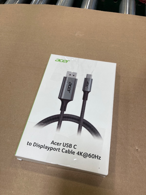 Photo 1 of acer USB C to DisplayPort Cable 6.6 FT (4K@60HZ 2K@165Hz), Type-C to DisplayPort Cord (Sturdy Aluminum, Plug & Play) Thunderbolt 3/4/5 Compatible with MacBook Pro/Air, iPhone 16 Pro/Max, XPS, Surface