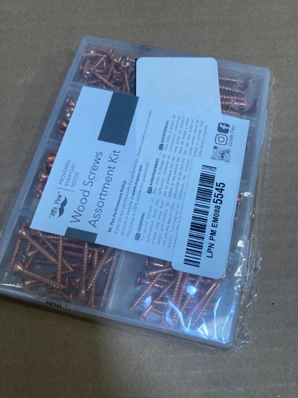 Photo 1 of Mr. Pen- Wood Screws Assortment Kit, 152 pcs, Rose Gold, Phillips Tips, Assorted Wood Screws, 6 Sizes (2”, 1-1/2”, 1-1/4”, 1”, 3/4”, 1/2”)