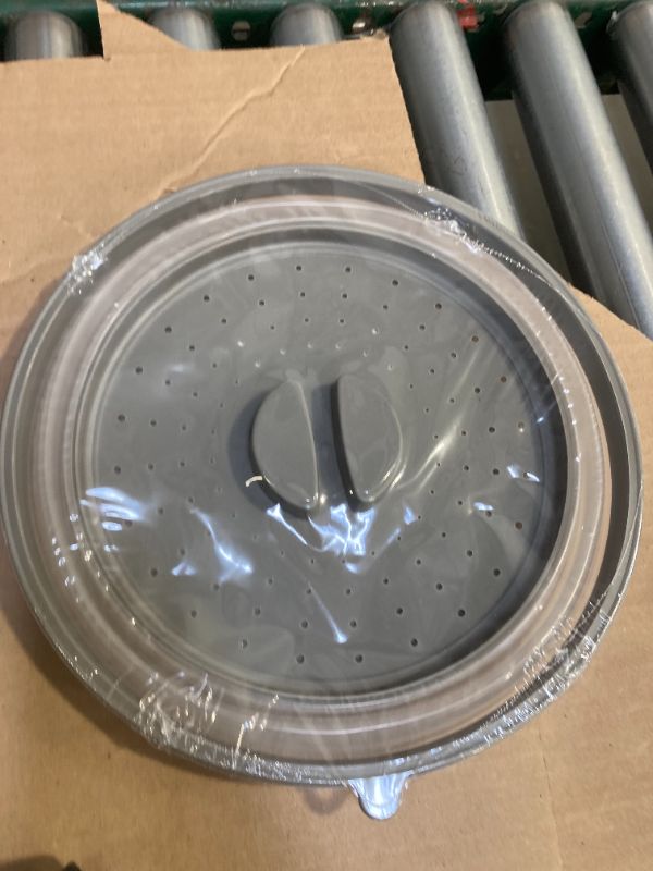 Photo 1 of Microwave Splatter Cover Vented for Food, Splatter Guard & Colander Kitchen Gadget for Fruit Vegetables Microwave Plate Cover with Hook Hole,Dishwasher-Safe,BPA-Free Silicone & Plastic (1 Pack)