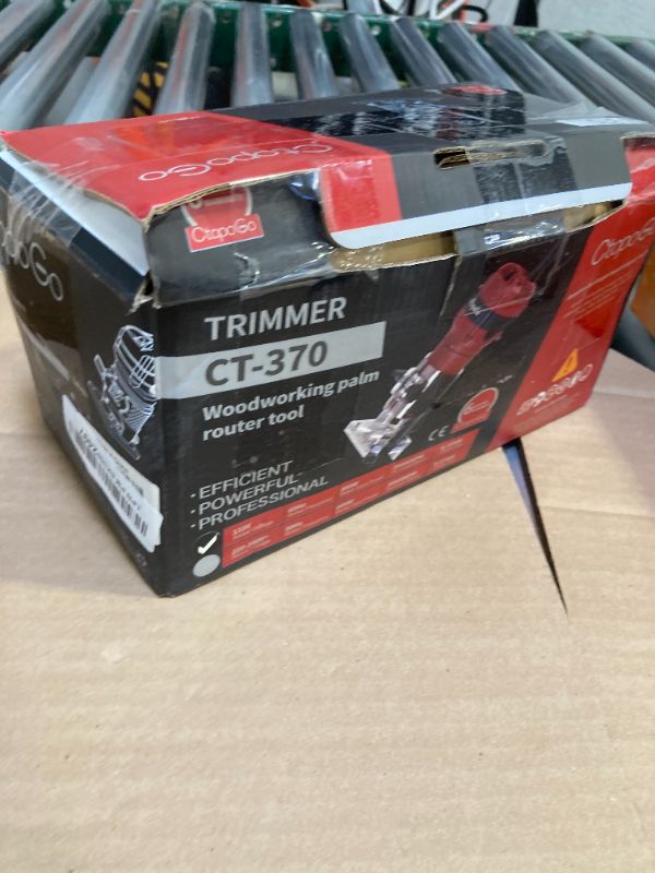 Photo 1 of Compact Palm Router Tool, 800W Hand Wood Trimmer with 12PCS 1/4" Router Bits for Woodworking