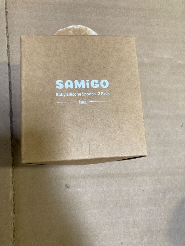 Photo 1 of SAMiGO Silicone Baby Spoons Self Feeding 6+ Months - Infant Toddler Utensils - First Stage Baby Led Weaning Feeding Supplies - Set of 3 Pack