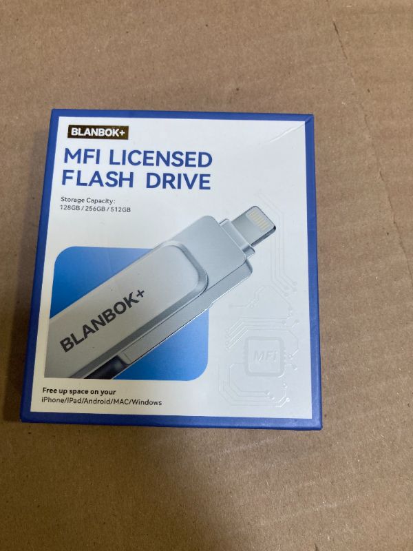 Photo 1 of MFi Certified 128GB Photo Stick for iPhone Flash Drive,USB Memory Stick Thumb Drives High Speed USB Stick External Storage Compatible for iPhone/iPad/Android/PC