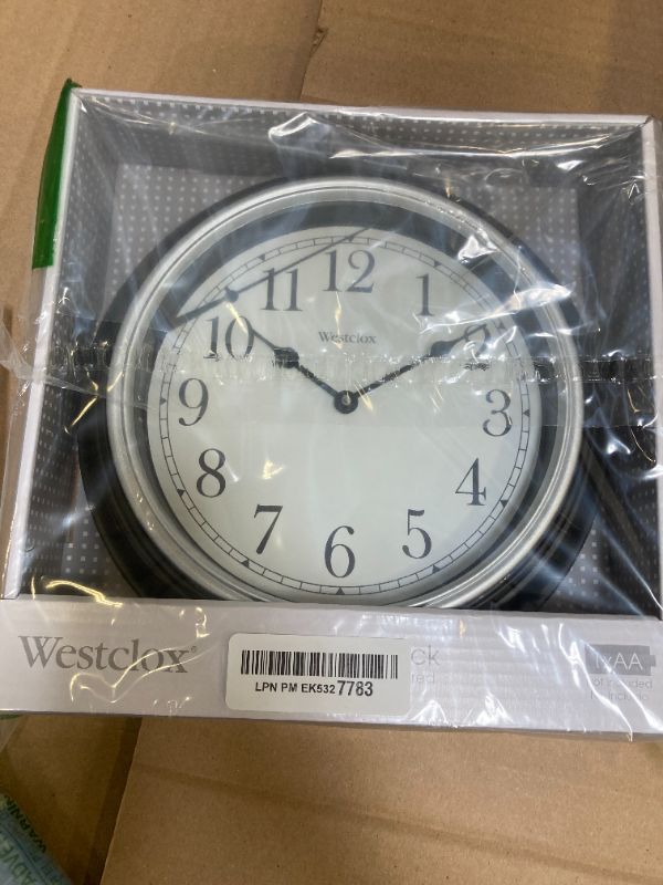 View 2 of Westclox Quartz Movement Round Wall Clock, Contemporary Analog Design, Battery-Powered for Indoor Use (Black, 9 Inch)