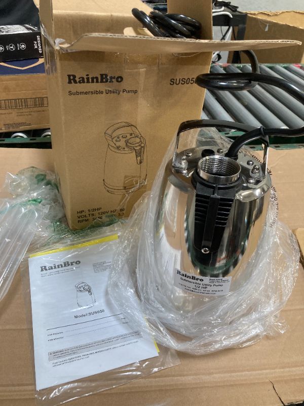 Photo 1 of Submersible Sump Pump, Clean/Dirty Water Pump, Portable Utility Pump, 25-Foot Cord, Ideal for Swimming Pool, Garden Pond, Basement, and Flood Relief Drainage