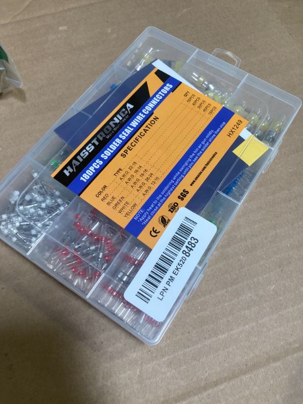 Photo 1 of 180PCS Solder Seal Wire Connectors-haisstronica Heat Shrink Solder Wire Connectors-Waterproof Butt Connectors - Insulated Electrical Connectors Butt Splice(5Colors/5Size)