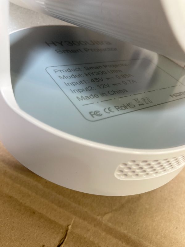 Photo 1 of ?Electric Focus?Magcubic Mini Projector 4K Support, Portable Projector with WiFi 6 and Bluetooth 5.4, Smart Proyector, 5W Soundbase Speaker, 180° Rotation for Home Theater HY300 Ultra