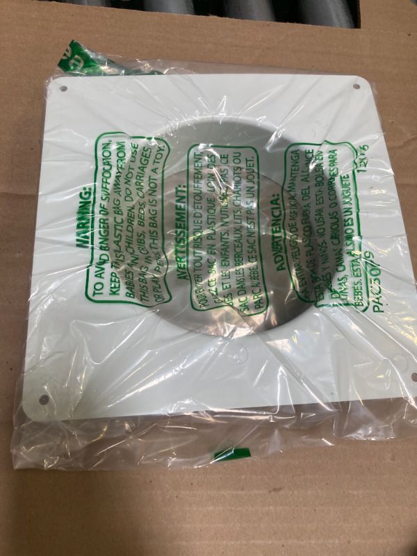 Photo 1 of DGHAOP Plastic Air Duct Connector Flange Panel 6" Dryer Vent Wall Plate Duct Connector Flange for Ventilation Straight Pipe, Wall and Ceiling