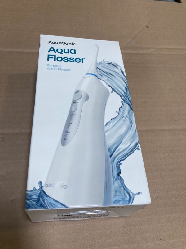Photo 1 of AquaSonic Water Flosser - Cordless Rechargeable Water Flossers for Teeth Cleaning - Waterproof Aqua Flosser, Portable Oral Irrigator for Dental Cleaning with 5 Jet Tips – Braces Home Travel