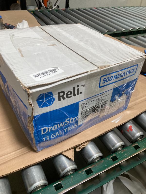 Photo 1 of Reli. Tall Kitchen Drawstring Trash Bags 13 Gallon | 500 Count Bulk | Kitchen Garbage Bags | White | 13 Gallon - 16 Gal Capacity