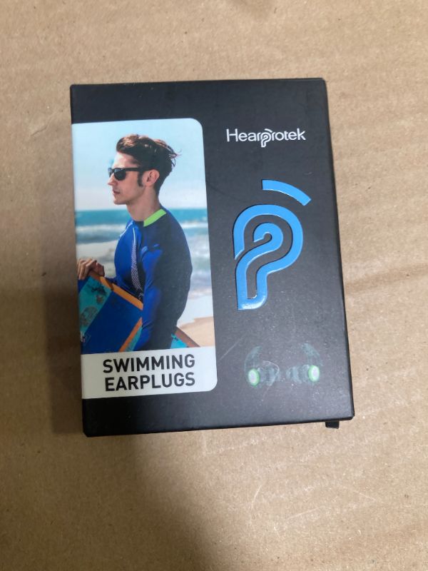 Photo 1 of Hearprotek Swimmer Ear Plugs, 1 Pair Custom-fit Water Protection Adult Swimming Earplugs for Swimmers Surfer, Universal-fit with Lanyard, Perfect for Swimming,Surfing, Other Water Activities Black