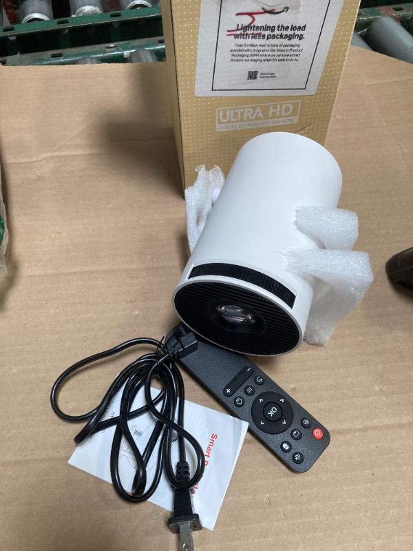 Photo 1 of Mini Projector, Support 4K 1080P Portable Projector with Dual Band WIFI6 5G Wireless 5.2 Bluetooth Android 11, 200 ANSI Lumens, 180° Rotatable, Auto Keystone Correction,35"-130" Screen Video Projector