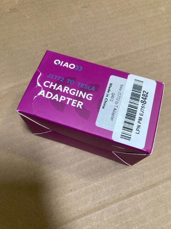 Photo 1 of QIAO J1772 to Tesla Charger Adapter, Up to 80A 250V - J1772 to NACS Adapter for Charge Tesla EVs at J1772 AC Charger Station, Silver-Plated Efficient Charging Design - [Only for Tesla Car]