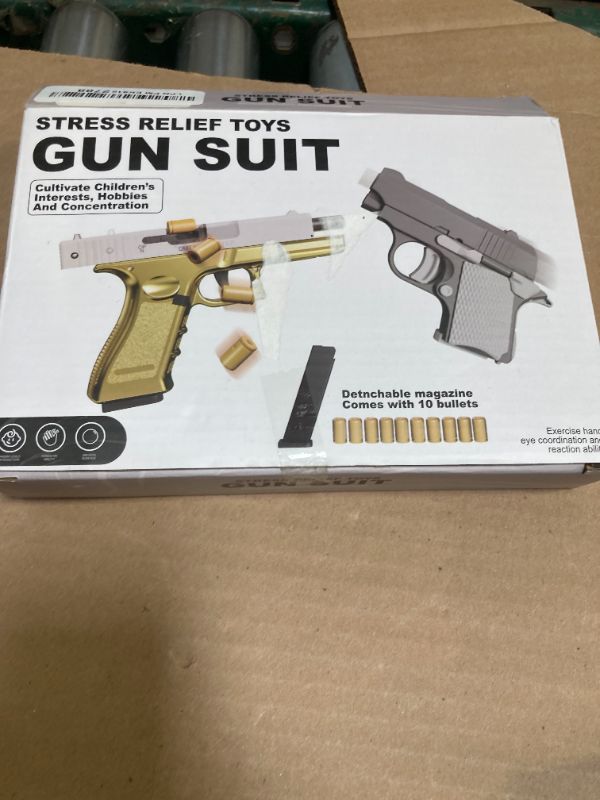 Photo 1 of Fidget Toys, Non-Firing Toy Pistol Can be Loaded But Can't be Fired, Toys for Kids, Birthday Halloween Chirstmas Gift for Boys Kids Adults (Golden)