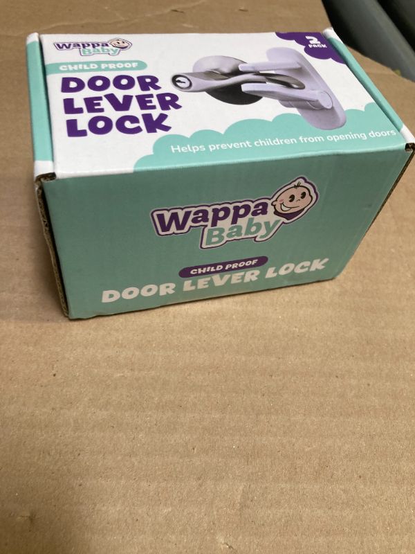 Photo 1 of Door Lever Lock (2 Pack) – Prevents Toddlers from Opening Doors – Easy One-Hand Operation for Adults – Durable ABS with 3M Adhesive Backing – No Tools Needed for Install