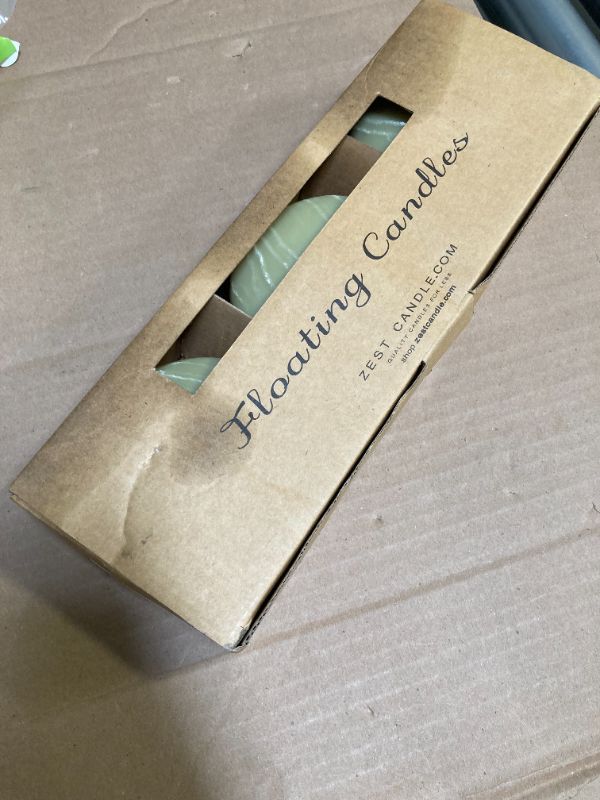 Photo 1 of Zest Candle 3-Piece Folding Candles, 4-Inch, Sage Green