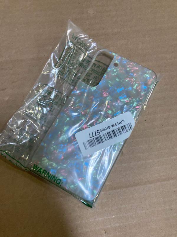 Photo 1 of J.west Galaxy S22 Plus Case 5G 6.6-inch, Luxury Sparkle Glitter Translucent Clear Colorful Opal Pearly Thinfoil Design Shiny Print Soft Silicone Cover for Women Girls Slim TPU Protective Phone Case