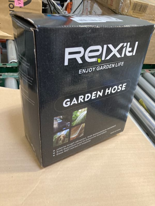 Photo 1 of Relxitl Garden Hose, Flexible Water Hose, Ultra Lightweight Non-Expanding hose with 10 Function Sprayer, Leak proof, Pressure Resistant for Yard, Outdoor (Black, 50FT)