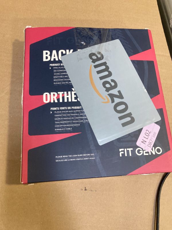 Photo 1 of Fit Geno Back Brace for Lower Back Pain Men & Women: Adjustable Lumbar Support Brace for Pain Relief - Breathable Waist Belt for Comfort - L/XL